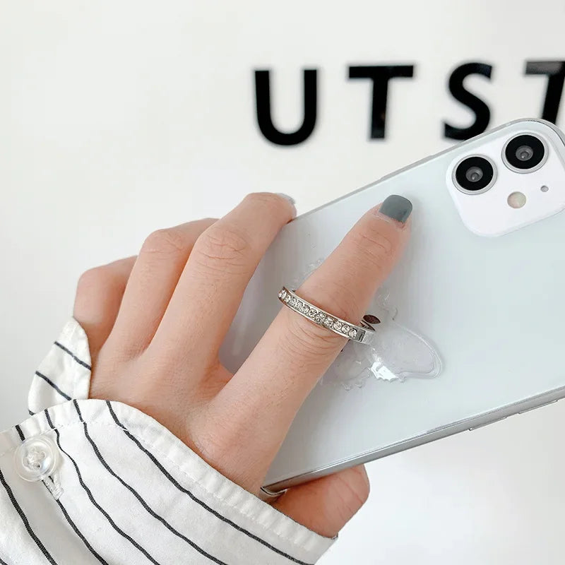 Transparent Diamond Ring Phone Holder – Rotatable Finger Grip Phone Ring Stand Richie's