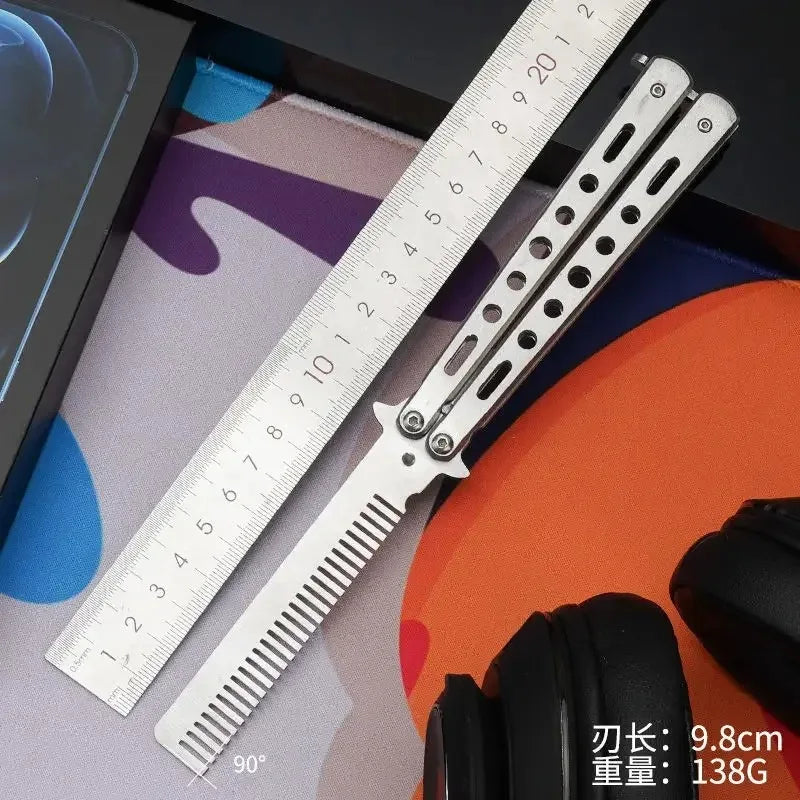 Foldable Butterfly Comb – Stainless Steel Beard & Hair Tool Hair Styling Comb Richie's