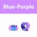 TC4 Titanium Alloy Nyloc Self-Locking Hex Nuts M4–M12 Titanium Lock Nuts Richie's Blue- Purple M8x1.25mm(1pcs)