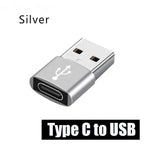FUCHU USB-A to Type-C OTG Adapter & Micro Cable – Fast Charge USB OTG Adapter Richie's Silver