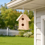 Wooden Birdhouse Dual Entrance Holes Garden Décor Nesting Box Decorative Birdhouse Richie's
