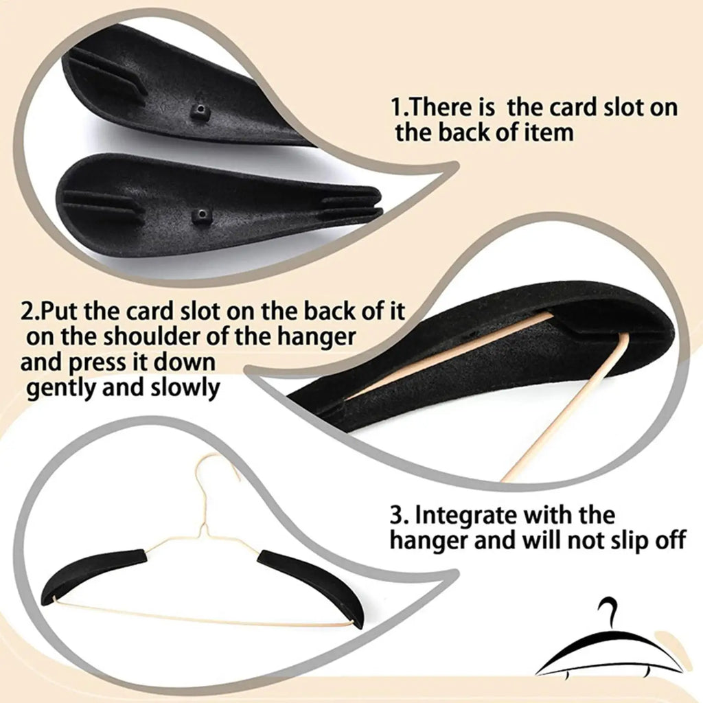 Velvet Foam Hanger Shoulder Pads Non-Slip Clothes Protector 10pk Hanger Shoulder Pads Richie's