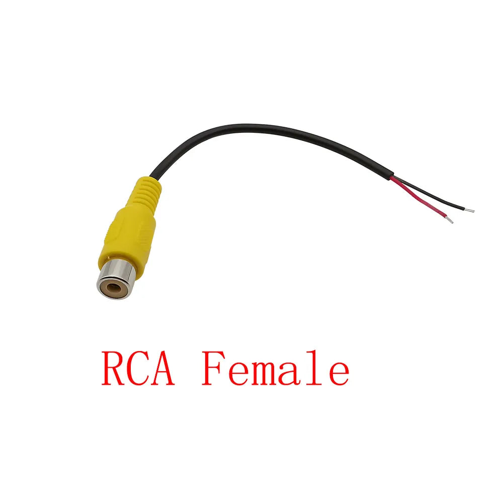 2Pcs RCA Male Female Pigtail Wire Connector – Audio Video DIY RCA Wire Connector Richie's