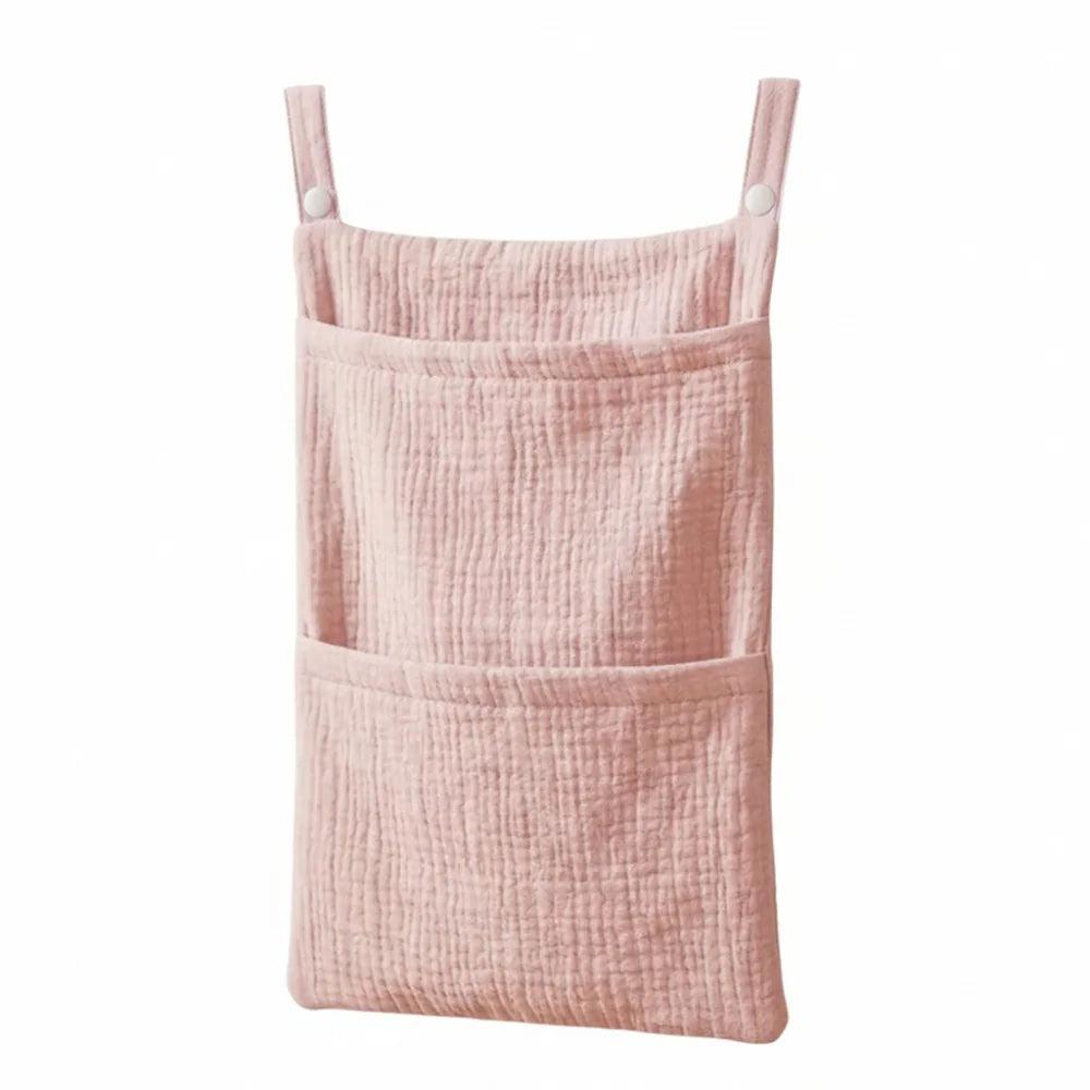 Cotton Baby Diaper Bag Crib Bedside Hanging Stroller Organizer Baby Diaper Bag Richie's Pink