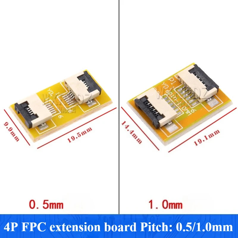 FPC FFC Flat Cable Adapter Board 1.0mm Pitch 4–60 Pin FPC FFC Adapter Board Richie's 4P 1.0MM spacing