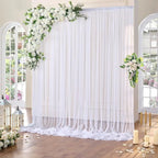White Sheer Chiffon Backdrop – Wrinkle-Free Rod Pocket Drape Chiffon Backdrop Drape Richie's