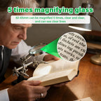 5X Helping Hand Magnifying Glass Stand with Alligator Clips Helping Hand Magnifier Richie's