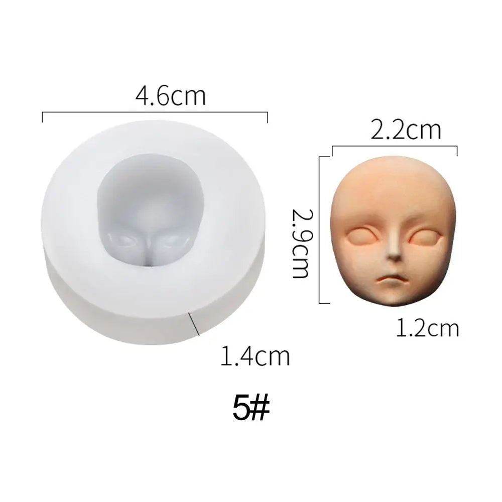 3D Baby Face Silicone Mold – DIY Doll Modification Clay Tool Silicone Craft Mold Richie's 5