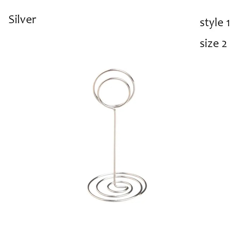 Rose Gold Metal Photo Clip Place Card & Table Number Stand Place Card Holder Richie's silver-style1-size2