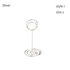 Rose Gold Metal Photo Clip Place Card & Table Number Stand Place Card Holder Richie's silver-style1-size2