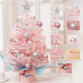 45cm Mini Tabletop Christmas Tree Set with Colored Ornaments Mini Christmas Tree Richie's Pink 1 45cm