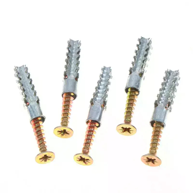 100-Set Wall Anchors & Screws 6mm 8mm – Metal Expansion Plugs Wall Anchor Kit Richie's