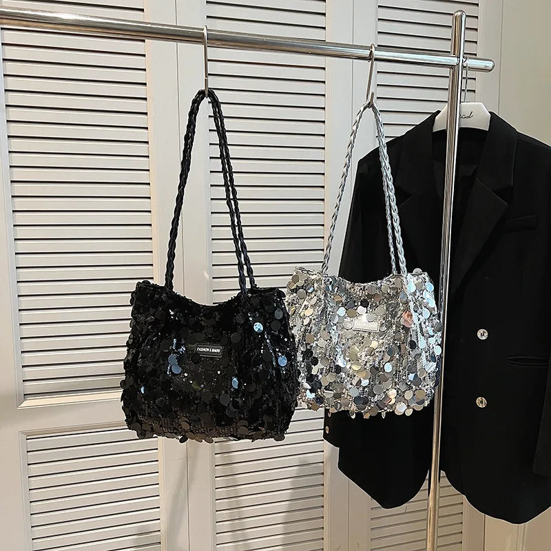 Women's Sequin Evening Crossbody Bag – Lightweight Chain Handbag Sequin Crossbody Bag Richie's