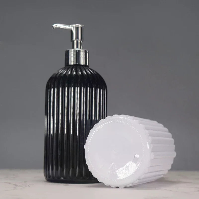 500ml Striped Refillable Soap Dispenser – Bathroom & Kitchen Soap Dispenser Richie's