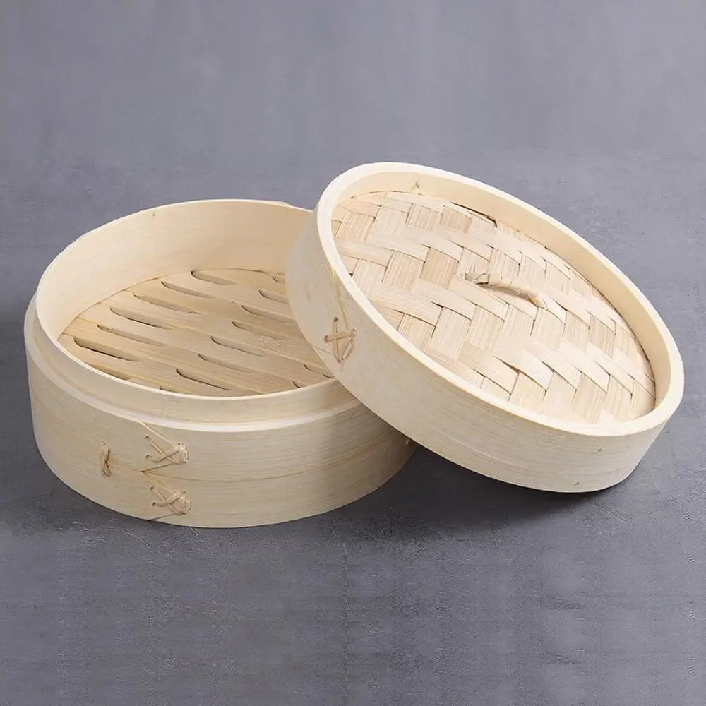 Bamboo Steamer Basket with Lid – Dumplings, Bao & Dim Sum Bamboo Steamer Basket Richie's