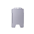 Aluminum Vertical ID Badge Holder with Lanyard | Zeeker ID Badge Holder Richie's Silver