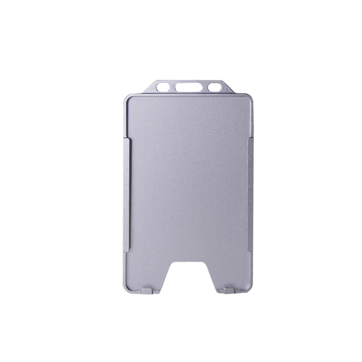 Aluminum Vertical ID Badge Holder with Lanyard | Zeeker ID Badge Holder Richie's Silver