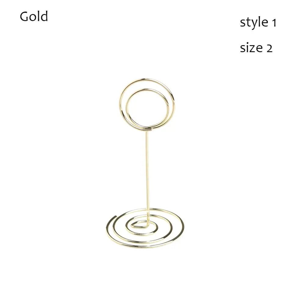 Rose Gold Metal Photo Clip Place Card & Table Number Stand Place Card Holder Richie's gold-style1-size2