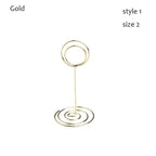 Rose Gold Metal Photo Clip Place Card & Table Number Stand Place Card Holder Richie's gold-style1-size2