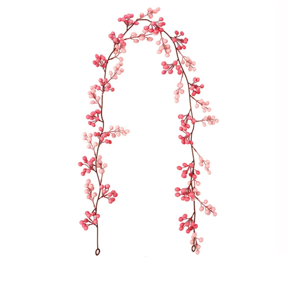 DIY Pink Berry Christmas Wreath – Artificial Garland Vine Artificial Wreath Garland Richie's A7