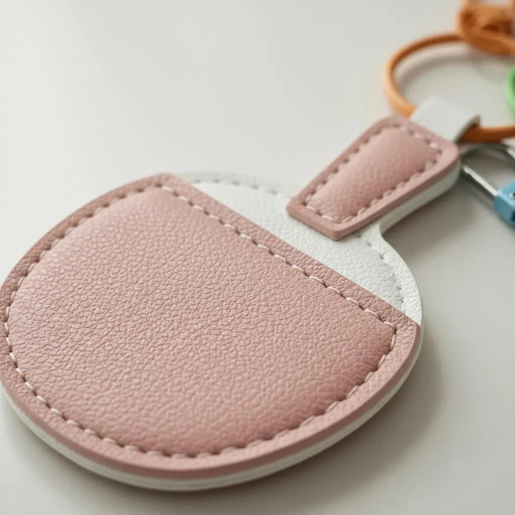 Ping-Pong Racket Keychain PU Leather Table Tennis Bag Pendant Sports Keychain Pendant Richie's