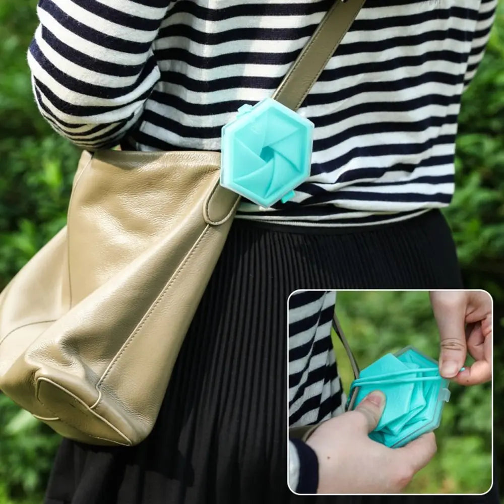 Silicone Foldable Water Cup 260ml with Lid | Collapsible Mug Collapsible Travel Cup Richie's