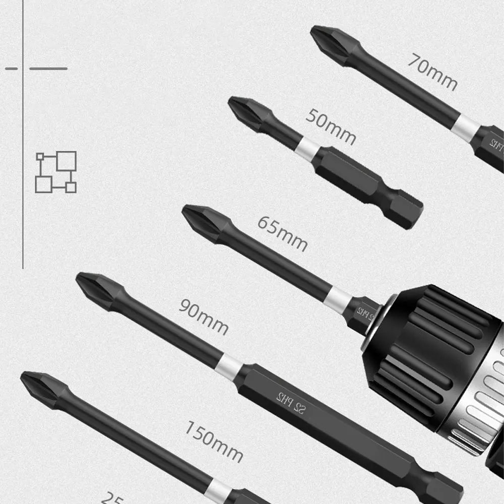 PH2 Magnetic Screwdriver Bits S2 Steel Impact Driver Set 5-9Pcs Screwdriver Bit Set Richie's