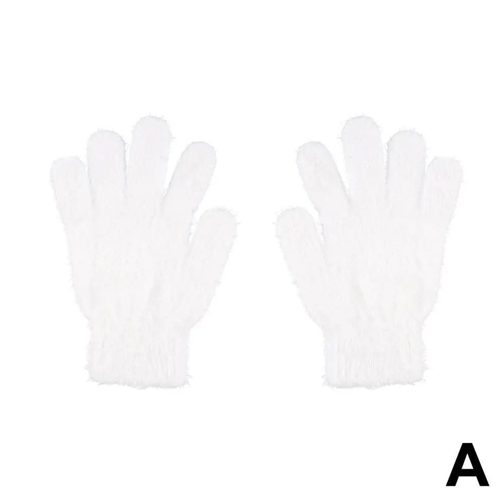 Women's Plush Velvet Winter Gloves – Warm Knit Cycling Mittens Winter Knit Gloves Richie's A