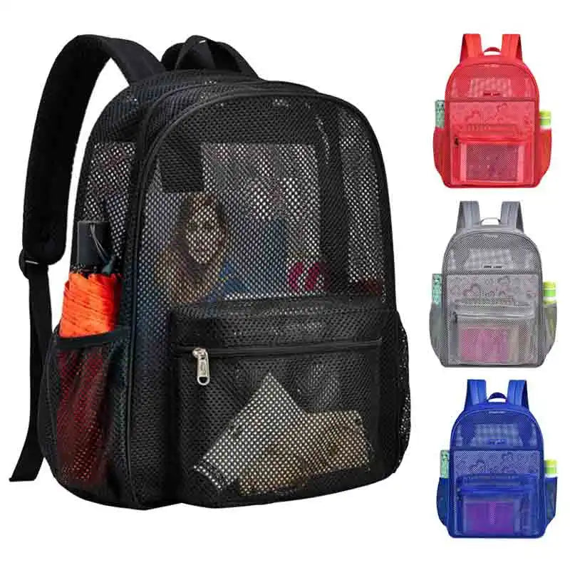 Women's Transparent Mesh Backpack – Lightweight Travel Student Bag Mesh Backpack Richie's