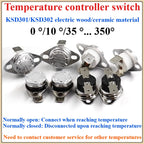 KSD301 KSD302 Ceramic Temperature Switch Thermostat 10A–30A 250V Temperature Switch Thermostat Richie's