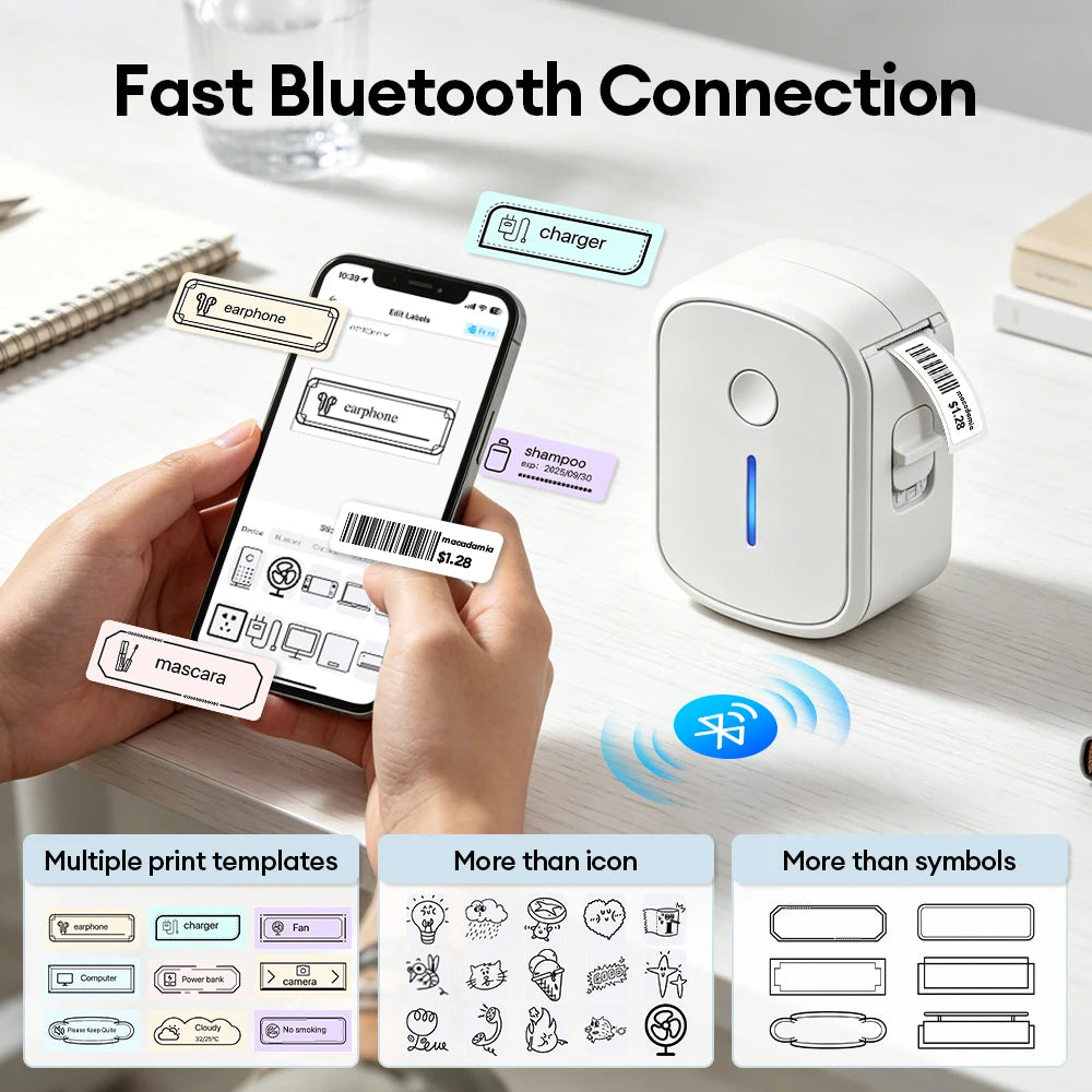 Marklife Bluetooth Thermal Label Printer – Inkless Sticker Maker Thermal Label Printer Richie's