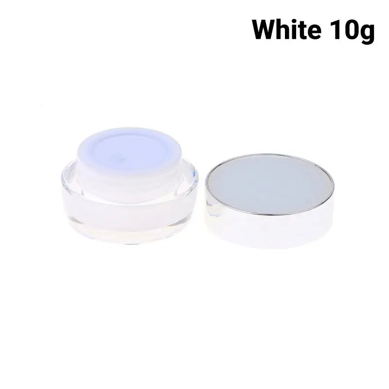 Empty Acrylic Cosmetic Cream Jars 5g–30g | Travel Containers Cosmetic Cream Jar Richie's 10g White