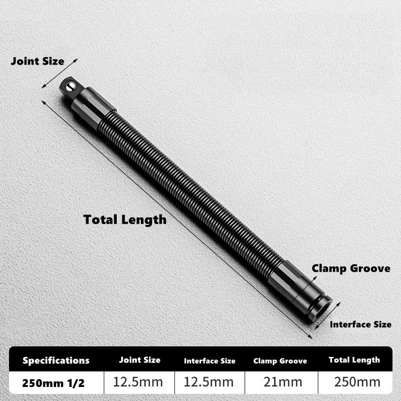1/2" Drive Flexible Socket Extension Bar & Ratchet Wrench Rod Socket Extension Bar Richie's 250MM