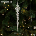 Acrylic Christmas Tree Pendant with Faux Pearl Drop Ornament Christmas Tree Ornament Richie's 10