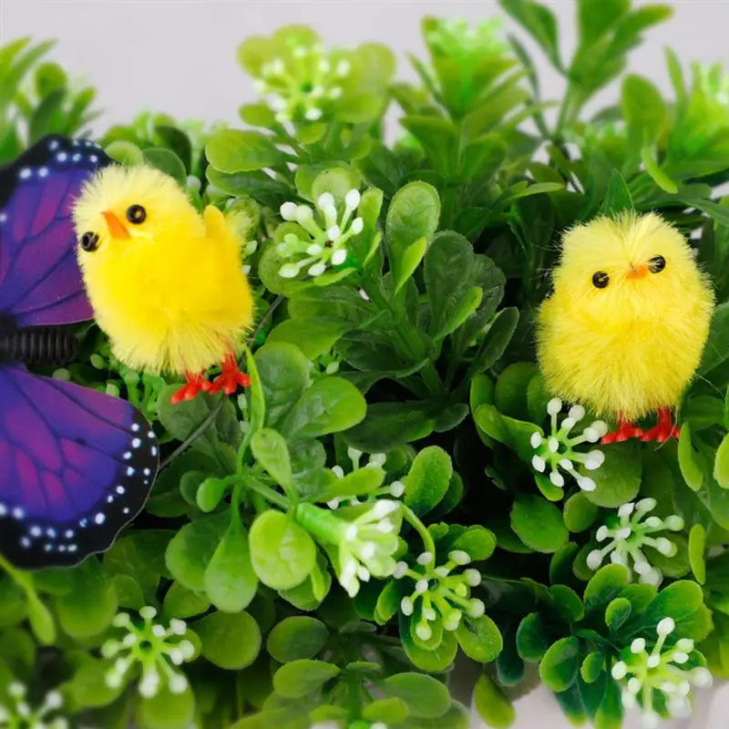 6-Pack Miniature Easter Chick Figurines Yellow Plastic Décor Easter Figurine Set Richie's