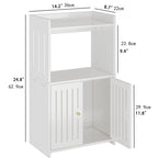 3-Tier Bathroom Corner Storage Rack with Door | Floor Standing Bathroom Storage Rack Richie's
