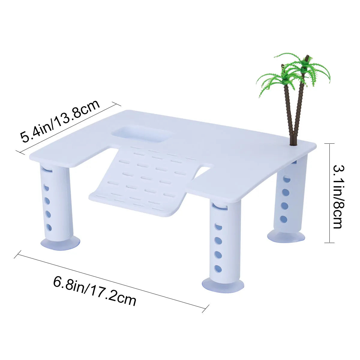 Square Turtle Basking Platform | Plastic Reptile Tank Stair Island Reptile Basking Platform Richie's