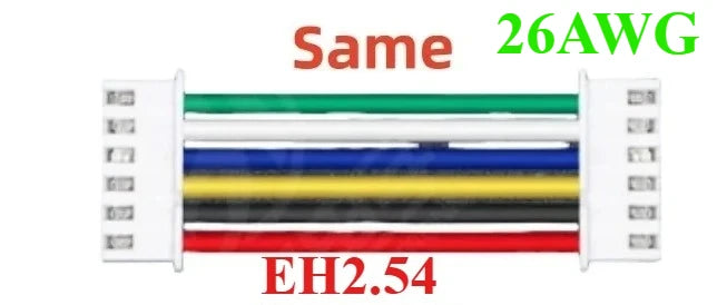 10pcs EH 2.54mm Female Plug Connector Wire 26AWG – Multi-Pin PCB Wire Connector Richie's