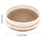 Cotton Rope Woven Storage Basket – Bohemian Tassel Organizer Woven Storage Basket Richie's 2
