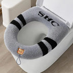 Soft Washable Toilet Seat Cover Cushion Pad | Cozy Bathroom Comfort Toilet Seat Cover Richie's one size Gray