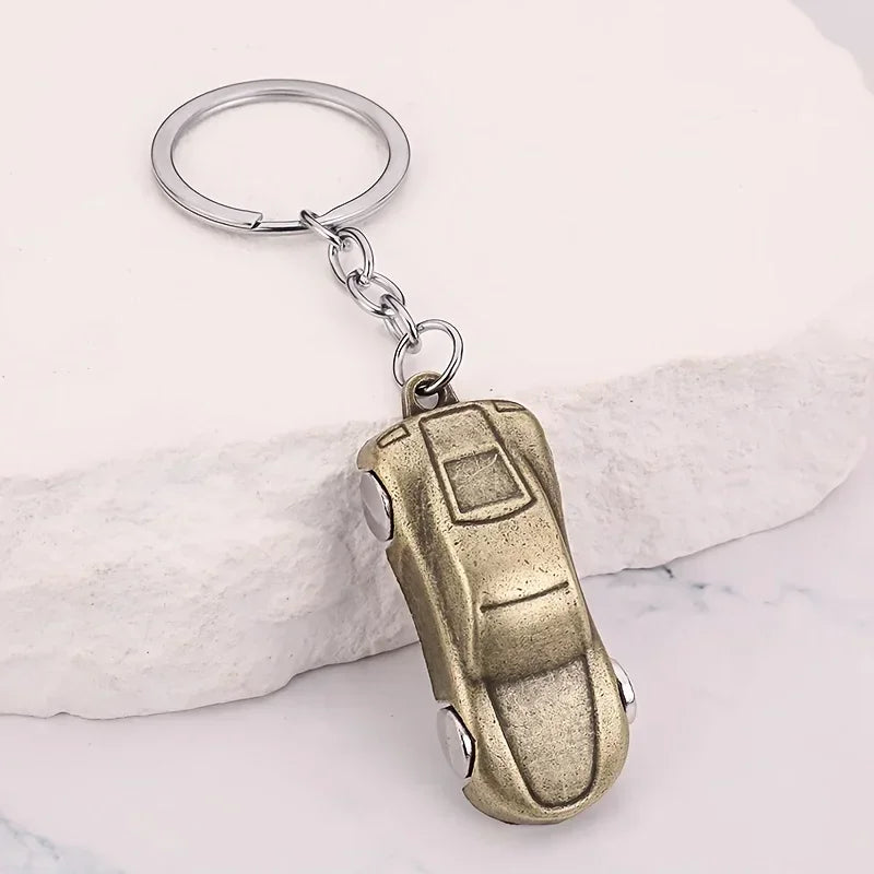 Retro Racing Car Keychain – Zinc Alloy Metal Key Ring Fob Car Keychain Richie's