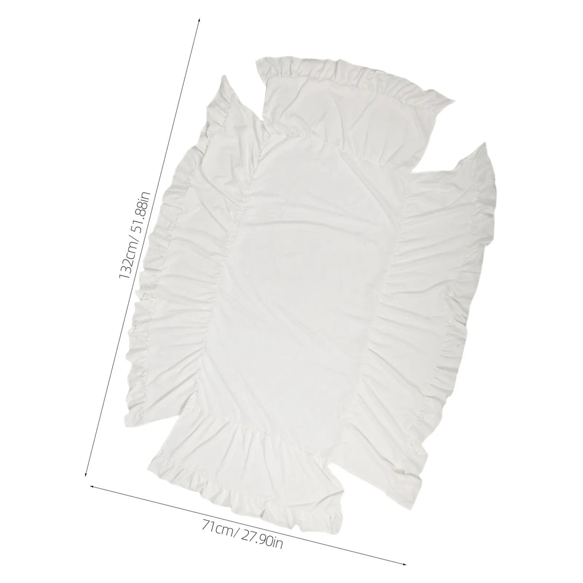 Ruffled Baby Crib Skirt Hypoallergenic Dust Ruffle 52x29 Crib Bed Skirt Richie's