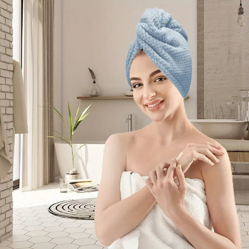 Microfiber Hair Towel Wrap – Quick Dry Turban for All Hair Types Microfiber Hair Towel Richie's