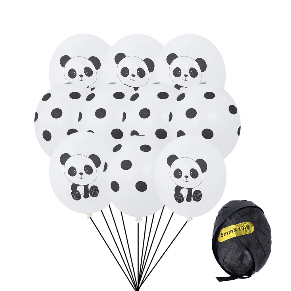 11Pcs Panda Latex Balloons 12" Printed Party Decorations Party Balloons Richie's