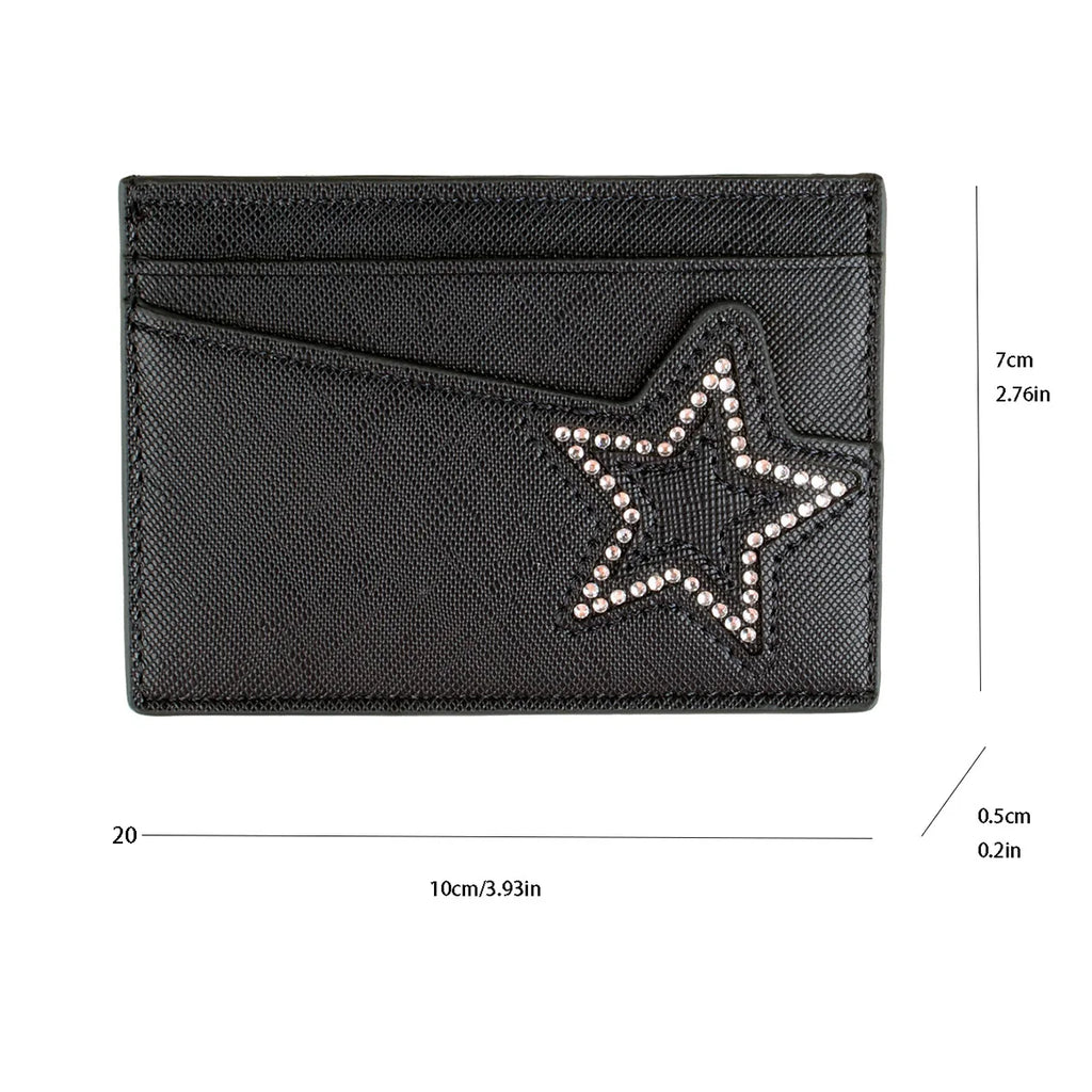 Diamond Pentagram PU Card Holder – Slim Stylish Card Clip Card Holder Wallet Richie's