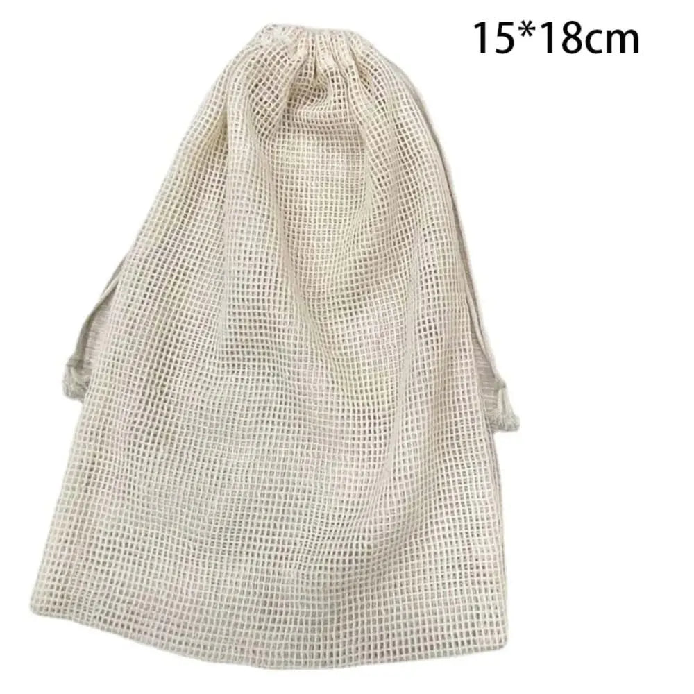 Reusable Cotton Mesh Bag – Eco-Friendly Produce & Shopping Bag Reusable Mesh Bag Richie's 15x18cm