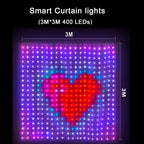 Smart RGB LED Curtain Light App Control DIY Pattern USB-C LED Curtain Light Richie's 3M USB Type-C