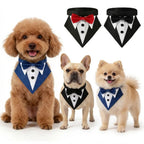 Formal Tuxedo Dog Bandana – Adjustable Necktie Scarf S/M/L Dog Bandana Necktie Richie's