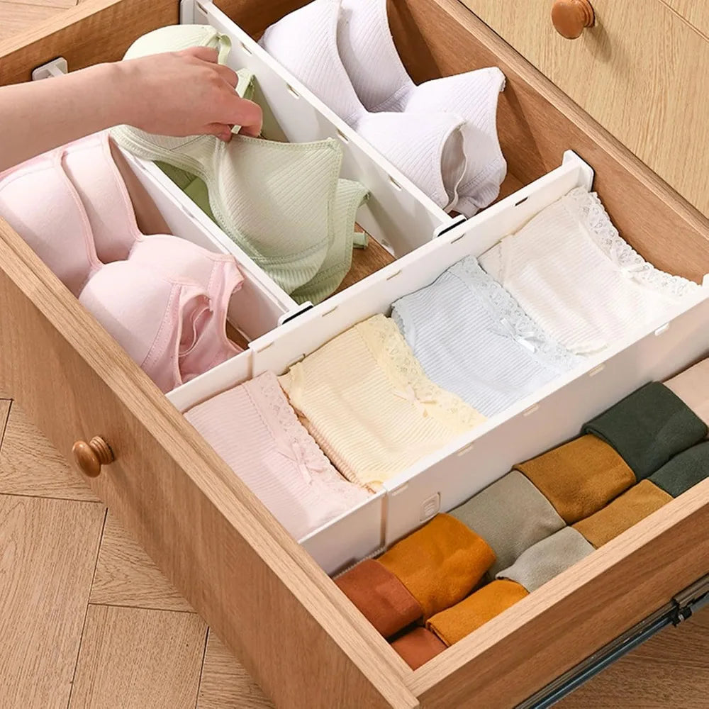 8-Pack Adjustable Drawer Dividers with Side Locking Buckle Drawer Organizer Richie's