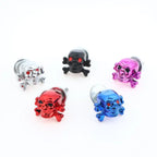 4Pcs 3D Skull License Plate Bolts for Cars & Motorcycles License Plate Fasteners Richie's